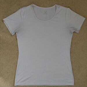 32 Degrees Cool Light Gray T-Shirt top Stretch short sleeve Tee Sz M Women's